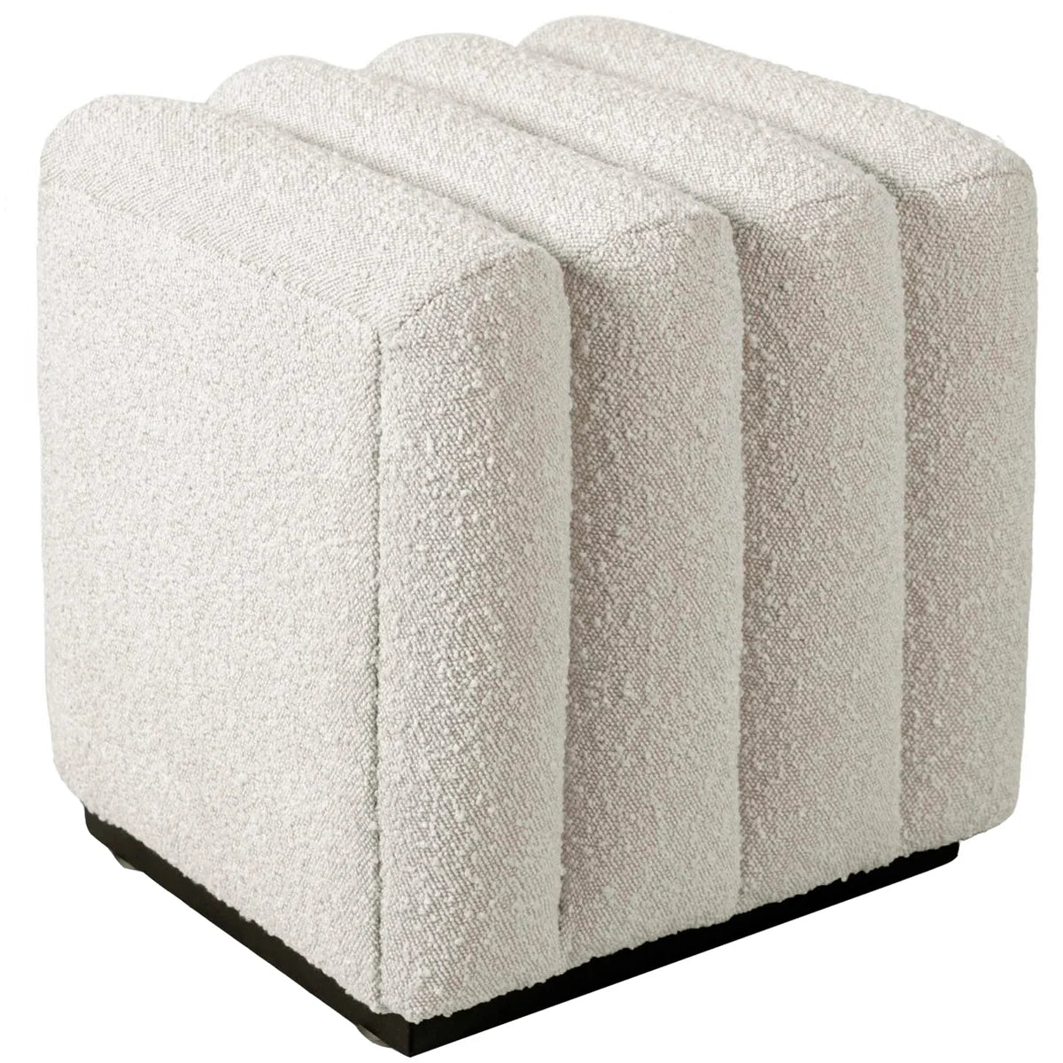 Keir Footstool, Boucle White