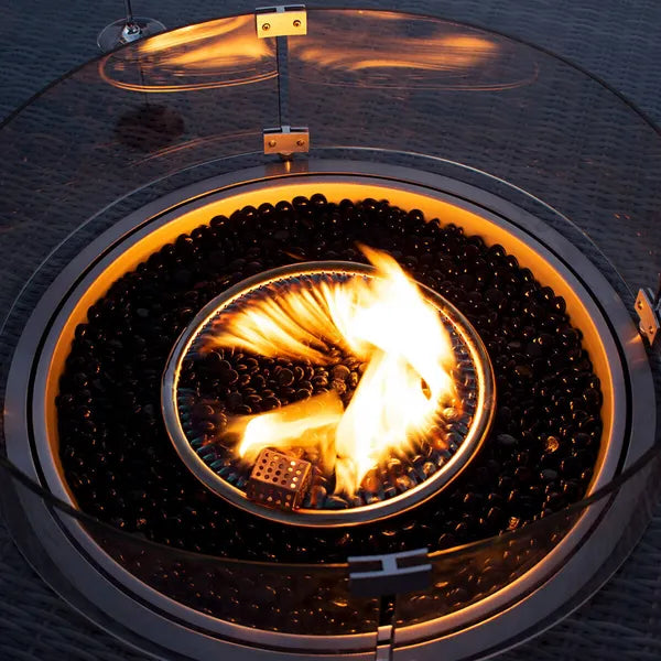 Round Gas Fire Pit Coffee Table