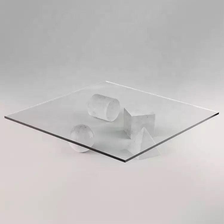 Square Glass Teble - Home Fix Boutique