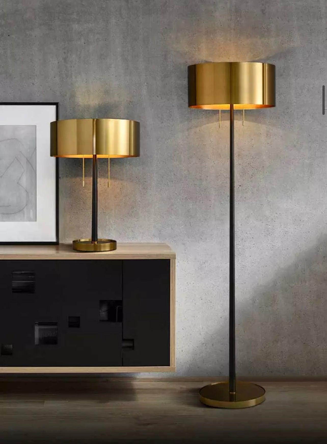 Colby Gold & Black Floor Lamp - Home Fix Boutique