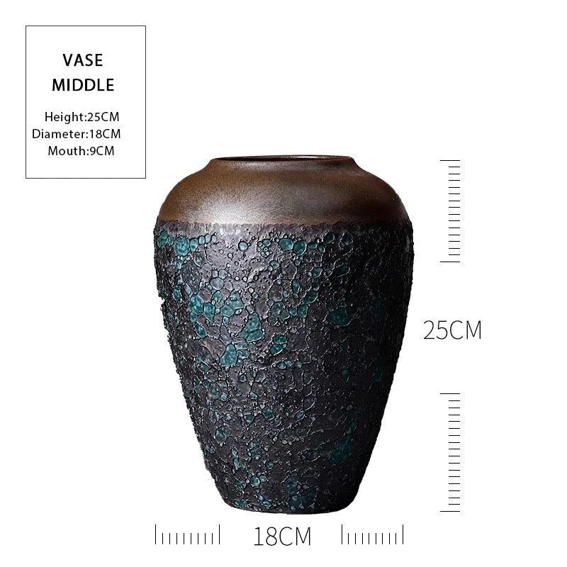 Black Rustic Home Large Vases - Home Fix Boutique