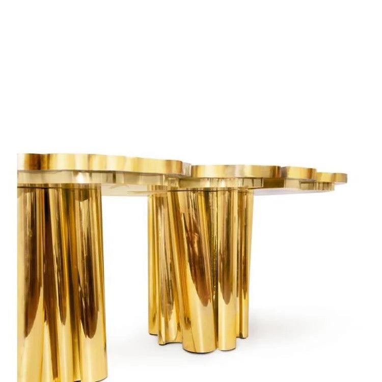 HFB Luxury Brass Dining Table - Home Fix Boutique